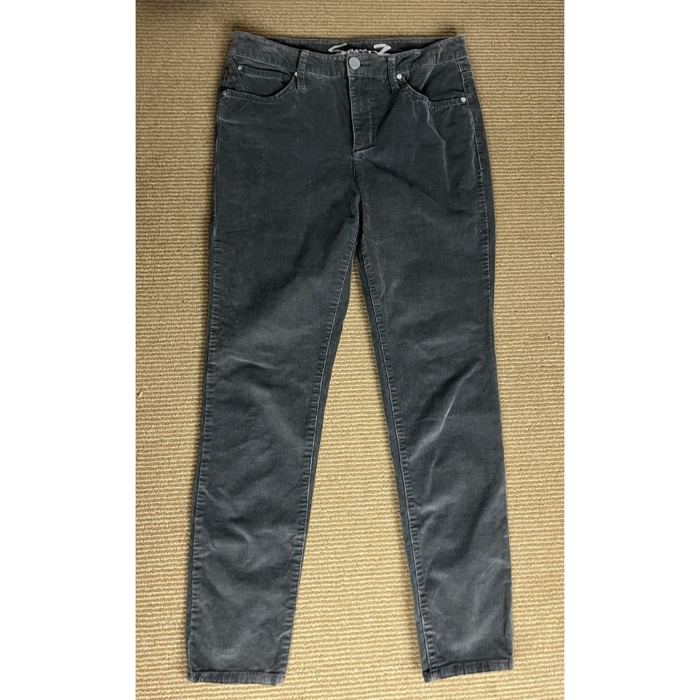 Seven7 Corduroy Pants Women's Size 8 Ultra High Rise Skinny Gray